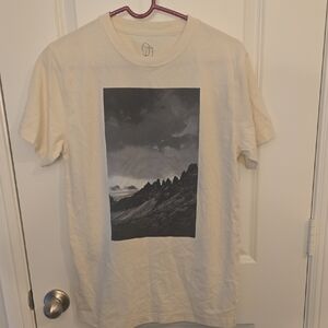 Original Use Beige Mountain Print Tee